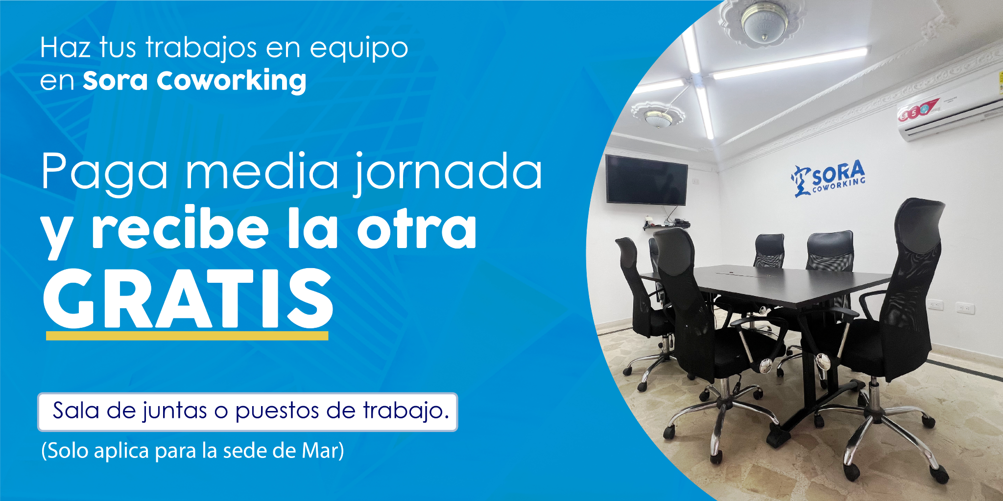 Paga media jornada y recibe otra media  gratis