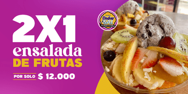 2x1 en ensalada de Frutas  🍇🍎🍑